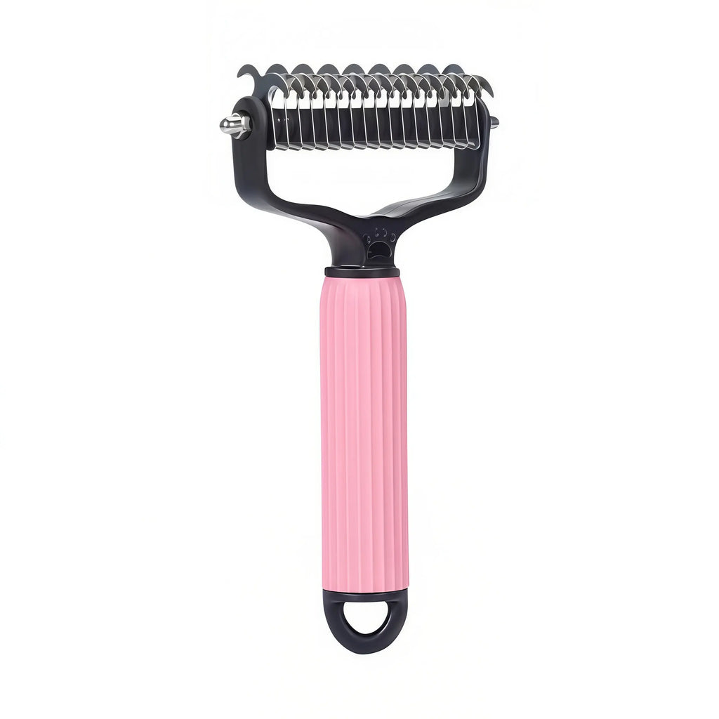 Universal Pet Detangling Comb for Dogs Grooming Tool Double-Sided Stainless Steel for Coat Care & Shedding Removal Easy to Use Essential Grooming