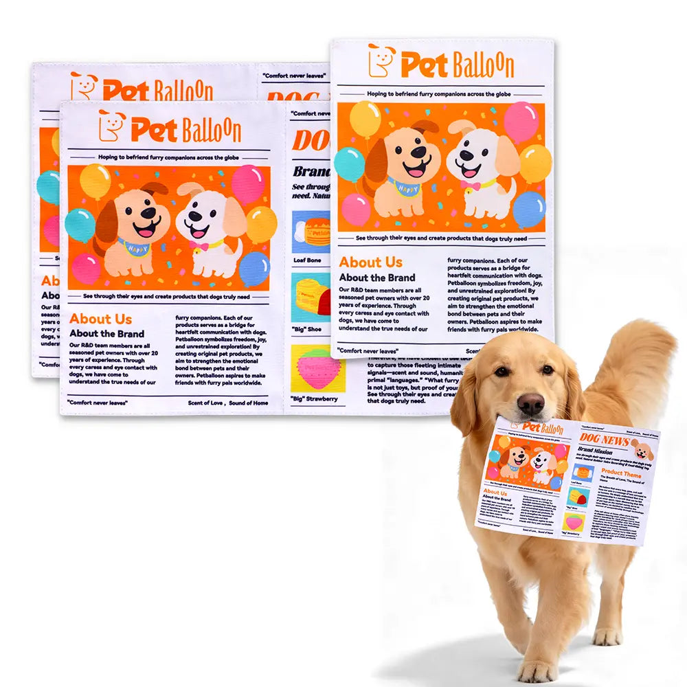 Pet Balloon Durable Newspaper Dog Toy Crinkle Chew for Boredom Relief Thickened Durable Teeth Cleaning Realistic Crinkle Safe Non Toxic Washable Quick Dry Interactive Play