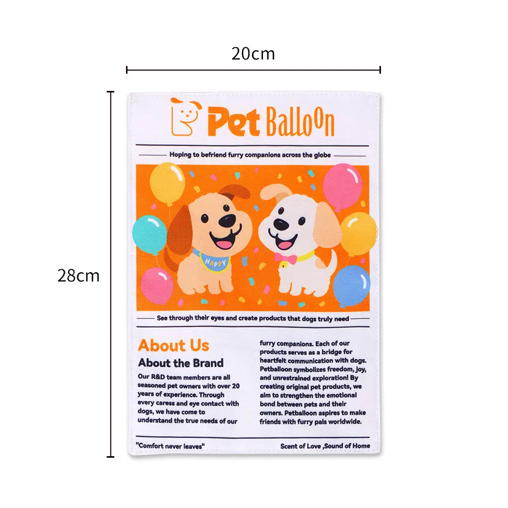 Pet Balloon Durable Newspaper Dog Toy Crinkle Chew for Boredom Relief Thickened Durable Teeth Cleaning Realistic Crinkle Safe Non Toxic Washable Quick Dry Interactive Play