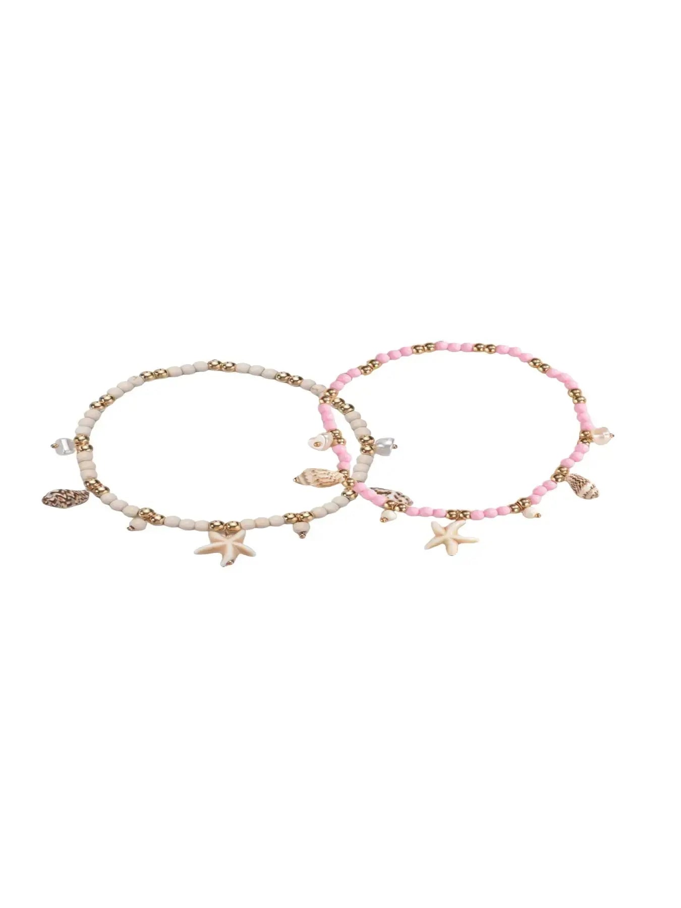 Summer 2024 Starfish & Shell Decor Beaded Anklet for Women & Girls, Fashion Jewelry for Party, Daily Clothing Decor, Trendy Jewelry for Birthday Gift