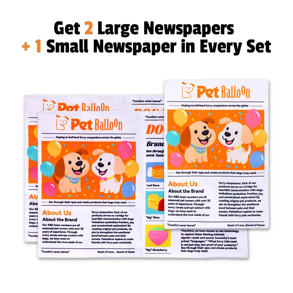 Pet Balloon Durable Newspaper Dog Toy Crinkle Chew for Boredom Relief Thickened Durable Teeth Cleaning Realistic Crinkle Safe Non Toxic Washable Quick Dry Interactive Play