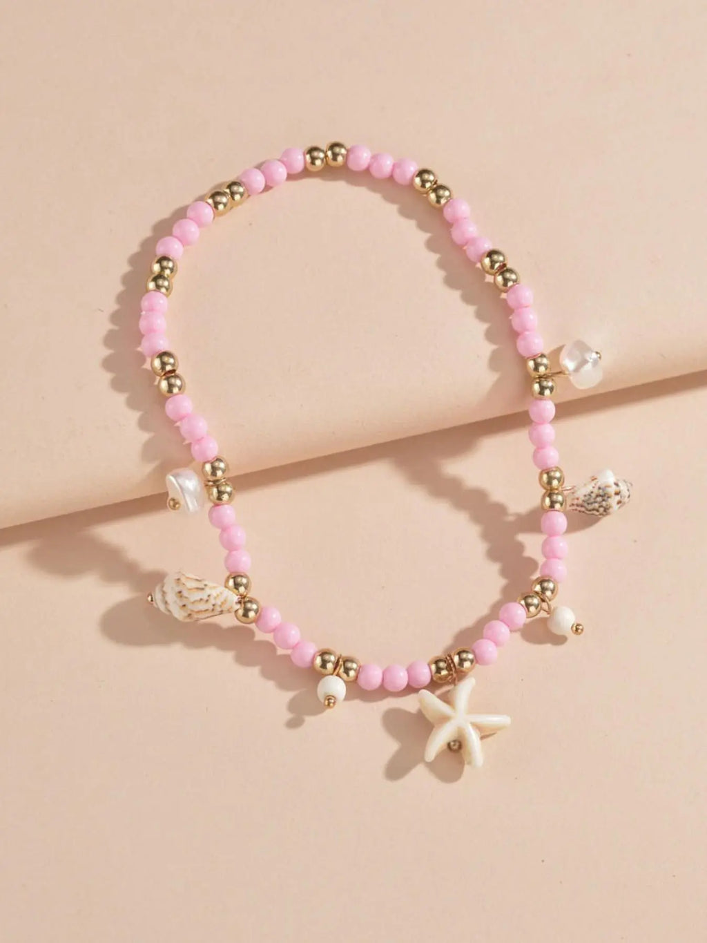 Summer 2024 Starfish & Shell Decor Beaded Anklet for Women & Girls, Fashion Jewelry for Party, Daily Clothing Decor, Trendy Jewelry for Birthday Gift