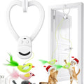 CATPICK Interactive Cat Toys for Indoor Cats - Automatic Flying Bird & Mouse Doorway Hanging Toy, USB Rechargeable Electric Kitten Toy for Hunting Instinct, Enrichment & Exercise, 2 Birds & 1 Mouse